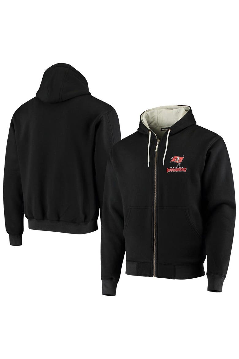Men's Dunbrooke Black Tampa Bay Buccaneers Craftsman Thermal-Lined Full-Zip Hoodie, Alternate, color, Black