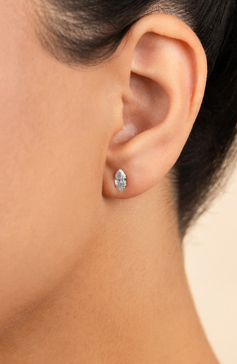 Sterling Forever Marquise-Cut Cubic Zirconia Stud Earrings, Alternate, color, Silver