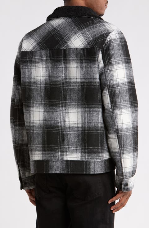 Fleece Trim Shirt Jacket