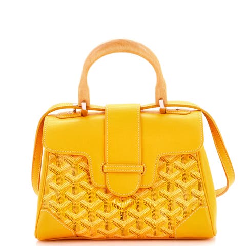 Saigon Top Handle Bag Coated Canvas with Leather Mini