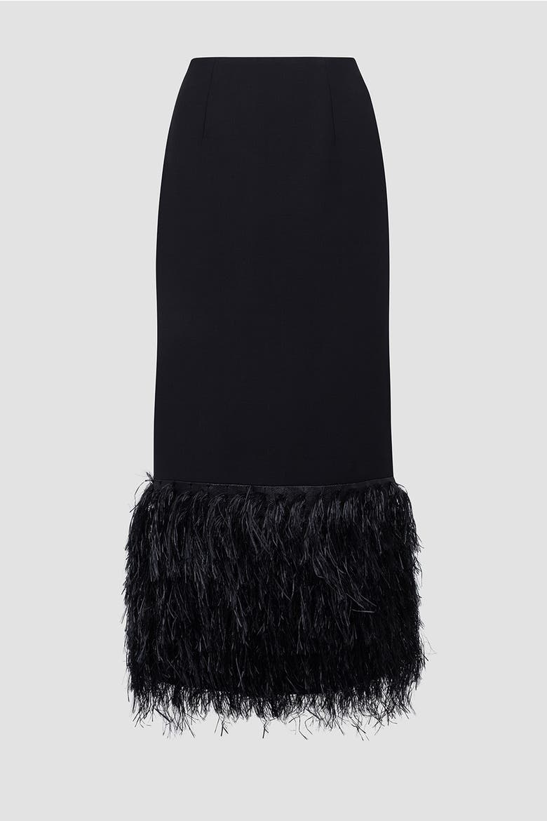 Zari Textured Pencil Skirt, Alternate, color, Black
