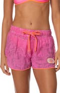 Maaji Fuchsia Flower Ryto Cover-Up Shorts