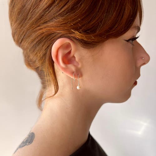 Astor & Orion Paloma Pearl Threaders In Silver