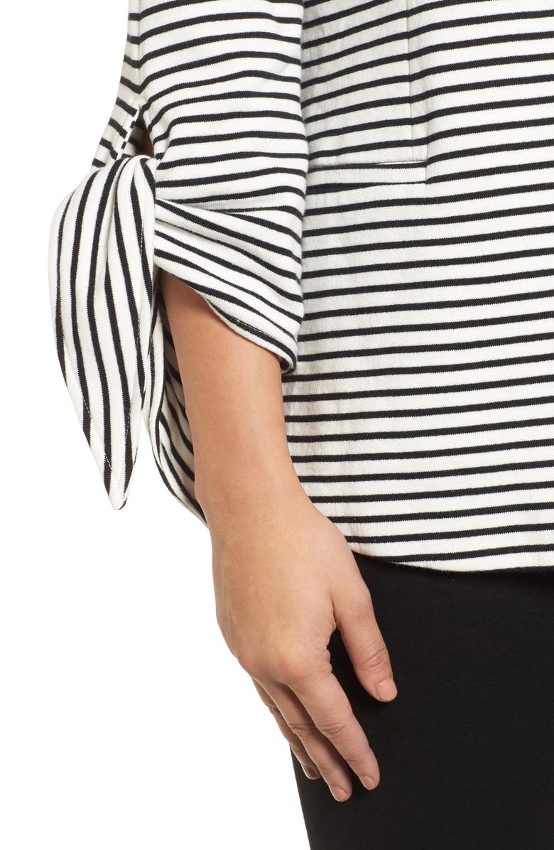 Olivia Moon Tie Sleeve Knit Blazer, Alternate, color,