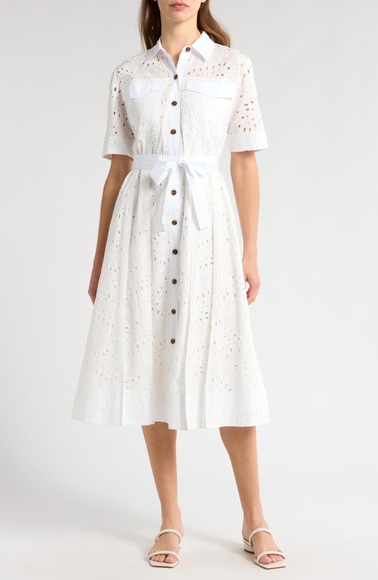 Derek Lam 10 Crosby Lincoln Short Sleeve Utility Shirtdress, Main, color,