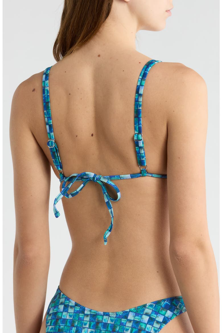 Rae Shine Triangle Bikini Top, Alternate, color, BLUE MULTI