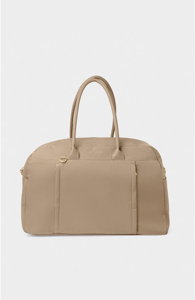 Katie Loxton Nylon-Luxe Weekend Bag, Main, color, Taupe