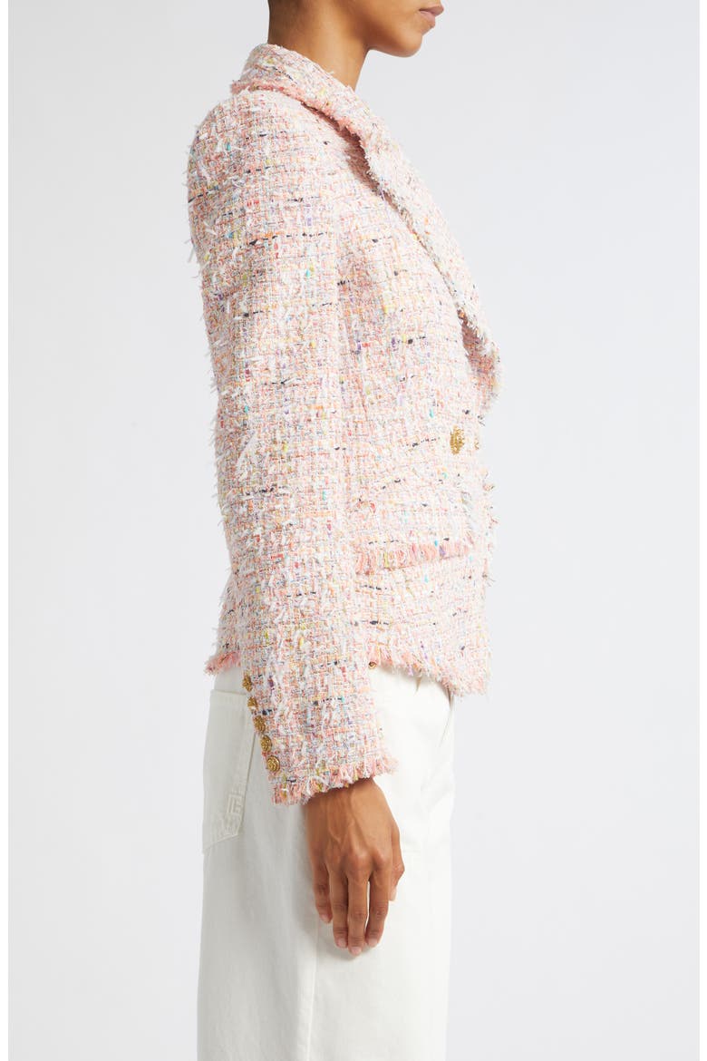 Double Breasted Tweed Jacket, Alternate, color, PINK MULTI