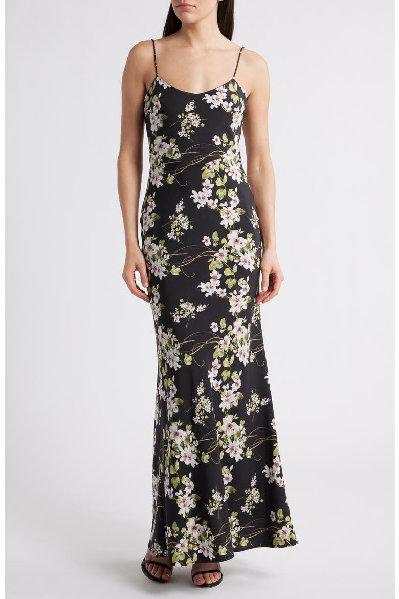 Juliette Floral Maxi Slipdress, Main, color, MYSTIC GARDEN
