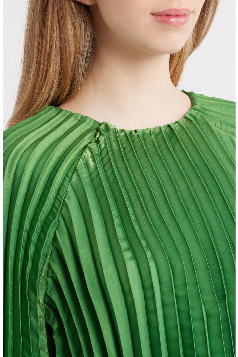 Giulia Plissé Top, Alternate, color, GREEN