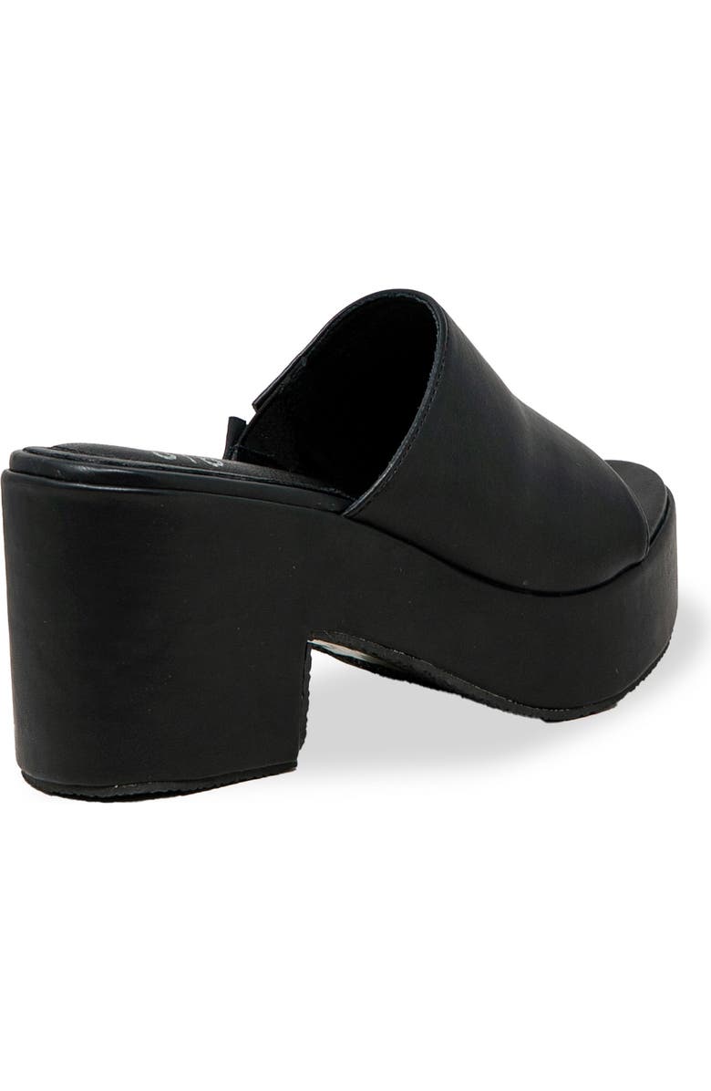 CHASE AND CHLOE Nelly Platform Slide Sandal, Alternate, color, Black Pu