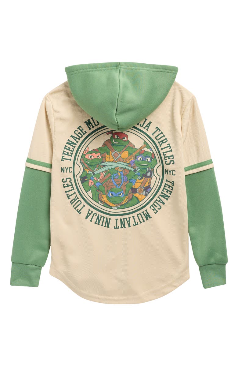 Freeze Kids' TMNT Twofer Hoodie, Alternate, color, Sand/ Nice Green
