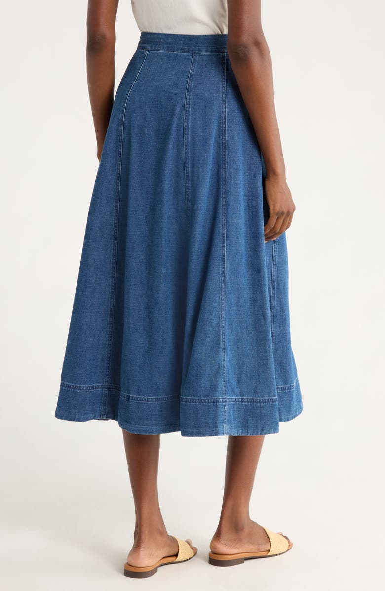Marine Layer Lainey Denim Skirt, Alternate, color, Medium Wash