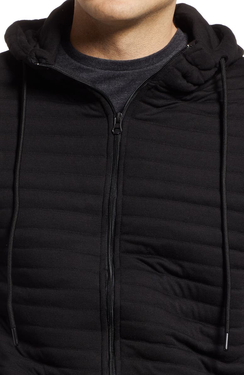 Stone Rose Puffer Zip Hoodie, Alternate, color, 