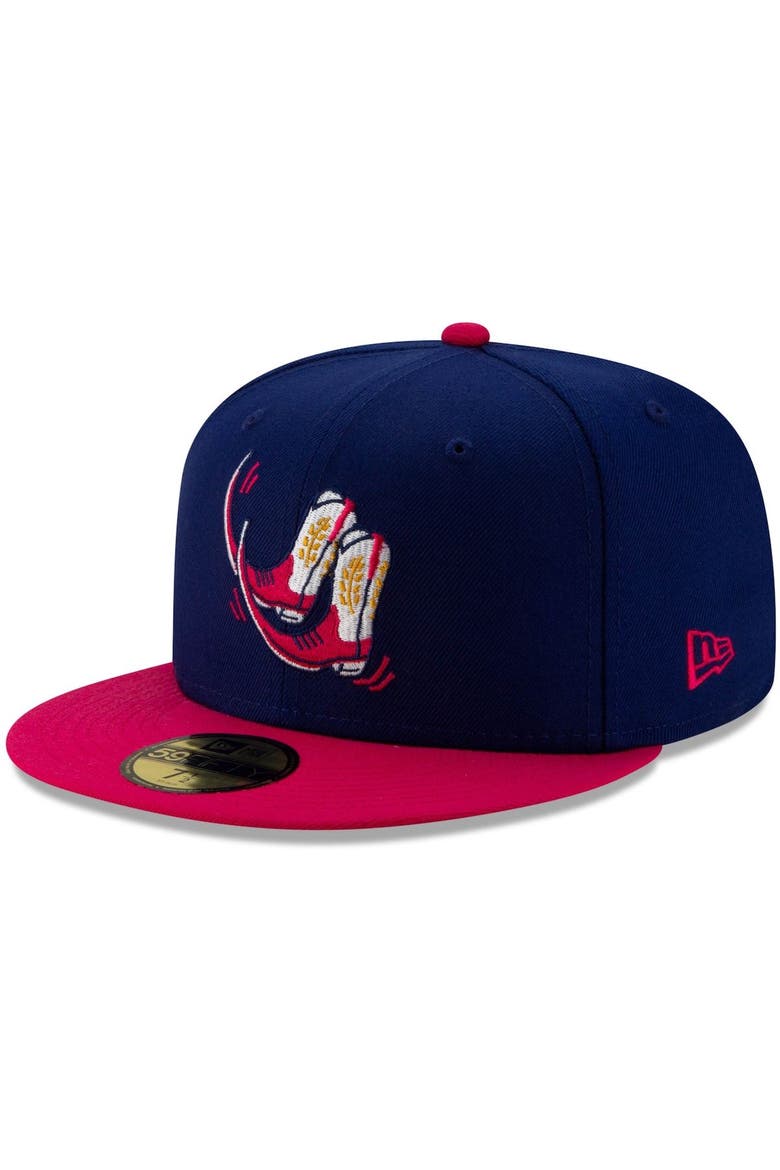 Men's New Era Navy/Pink Pointy Boots de Amarillo Copa de la Diversion 59FIFTY Fitted Hat, Main, color, Navy