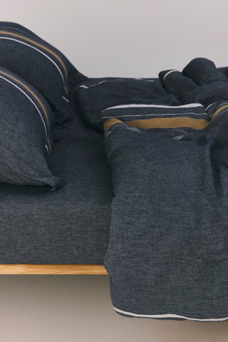 Runda King Duvet Cover, Alternate, color, Navy Blue