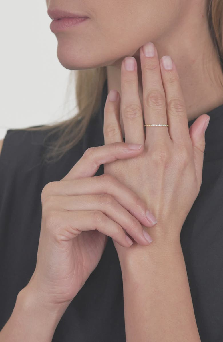 Bony Levy Diamond & 18K Gold Bead Stacking Ring, Alternate, color, 18K Yellow Gold