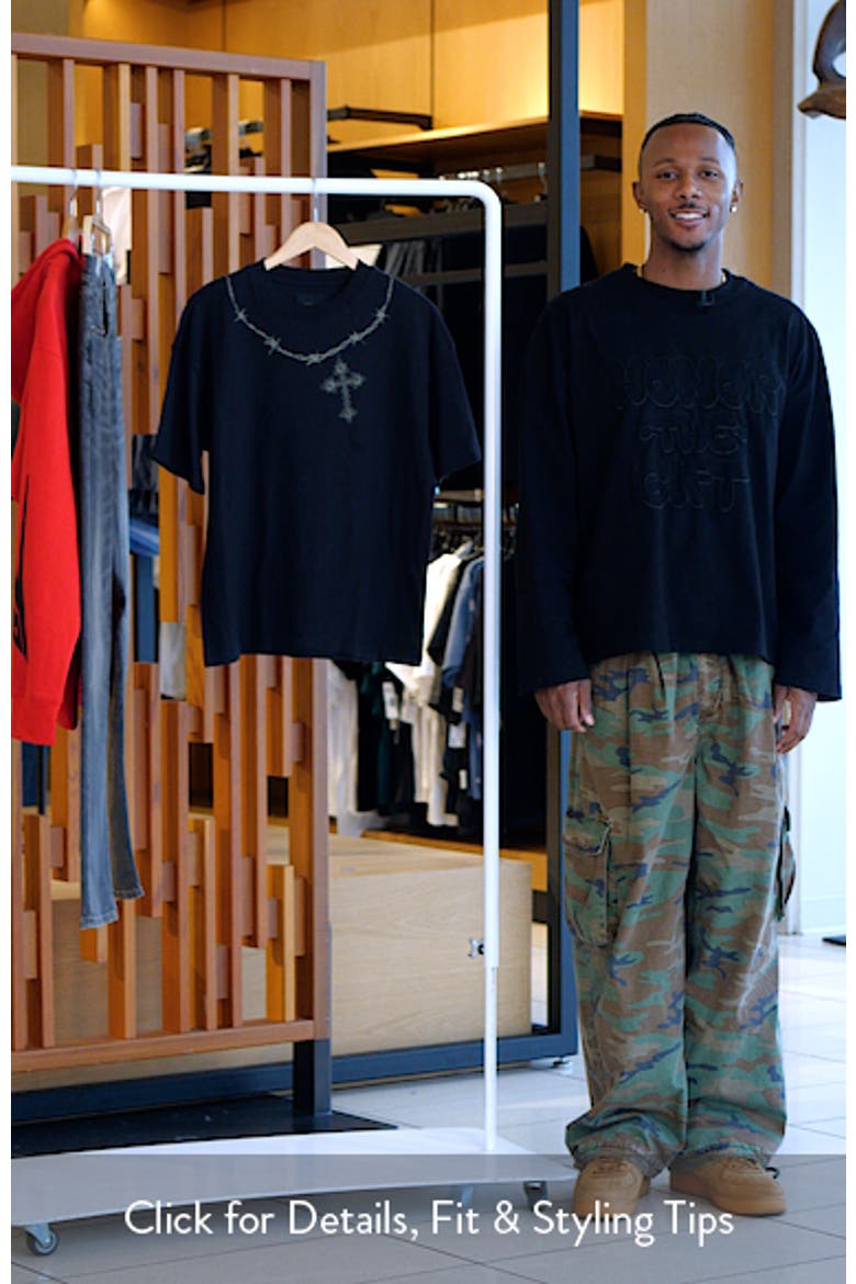 Barbed Cross Cotton Graphic T-Shirt video