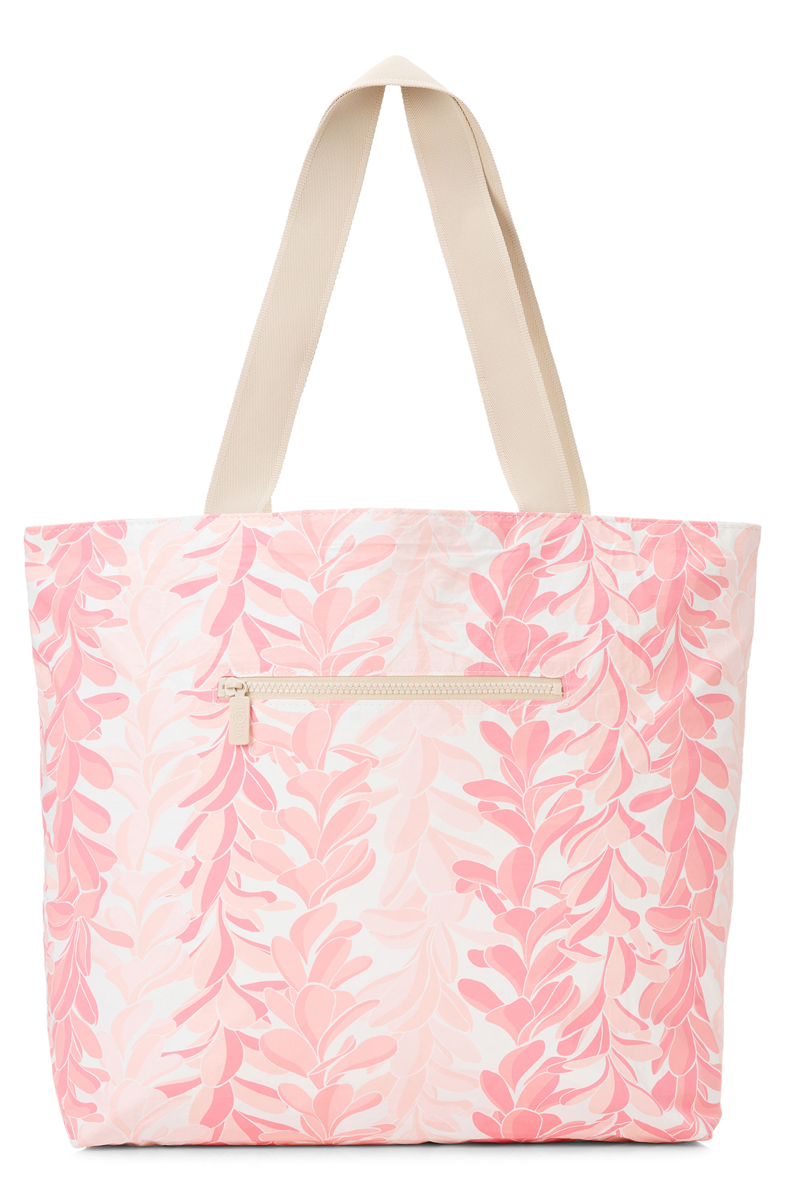 Aloha Collection Day Tripper Lei Stand Water Resistant Tyvek<sup>®</sup> Tote, Alternate, color, Pinks