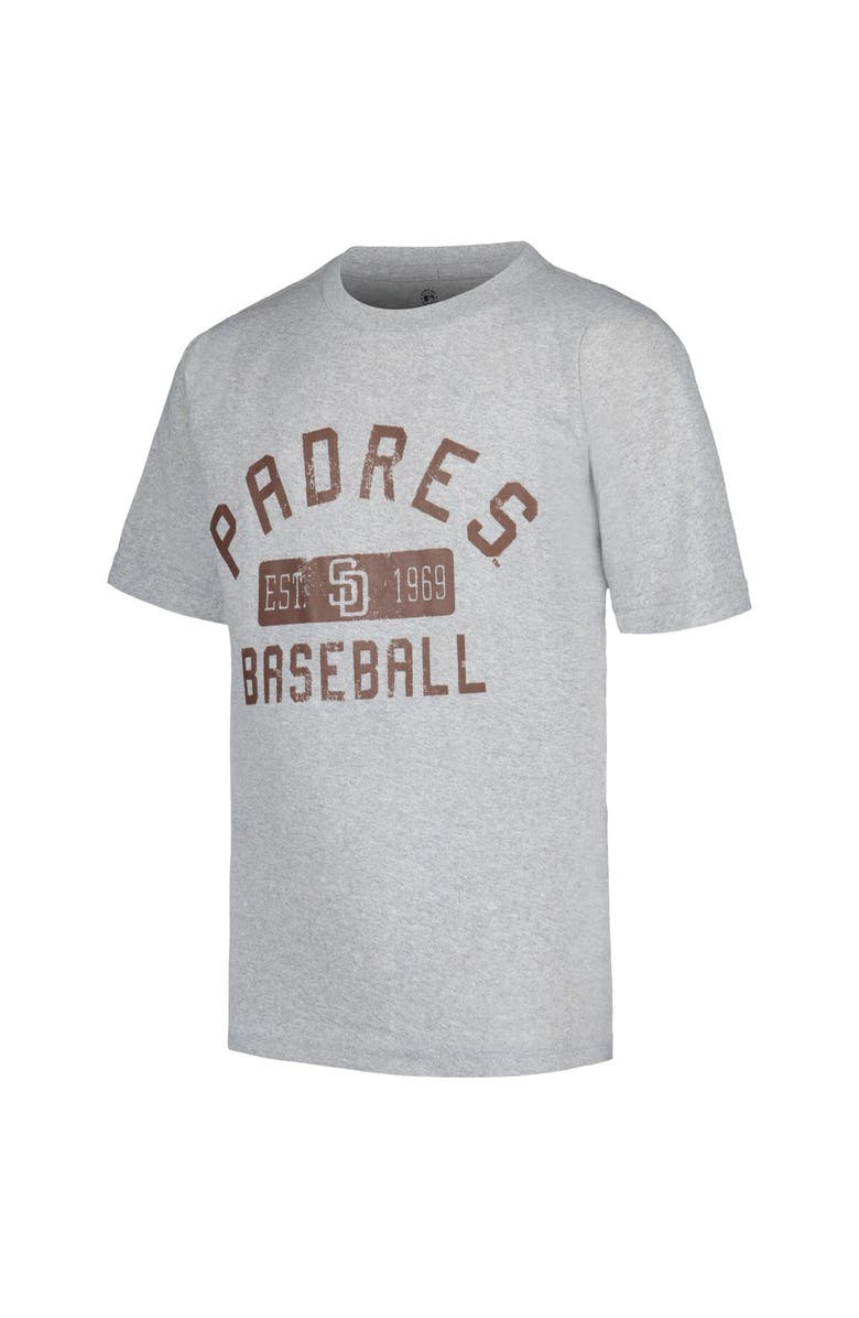STITCHES Youth Stitches Heather Gray/Gold/Brown San Diego Padres Three-Pack T-Shirt Set, Alternate, color, 