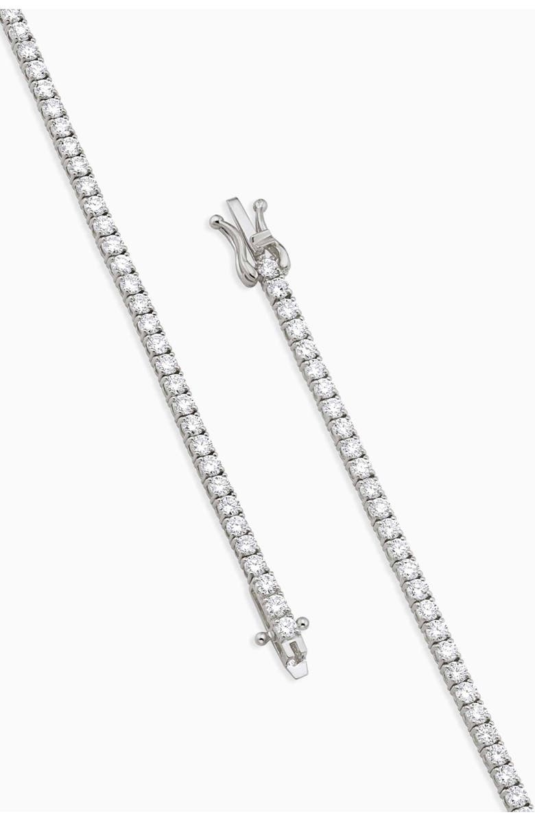 Oradina 14K White Gold Luminous Lab Diamond Tennis Bracelet, Alternate, color, White Gold, Lab Diamonds