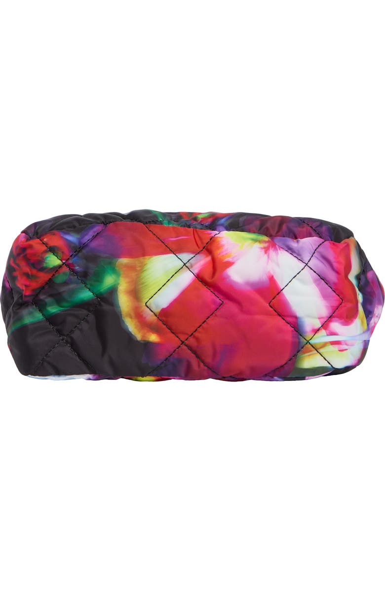 Marc Jacobs Floral Print Quilted Nylon Crossbody Bag, Alternate, color, Black Multi