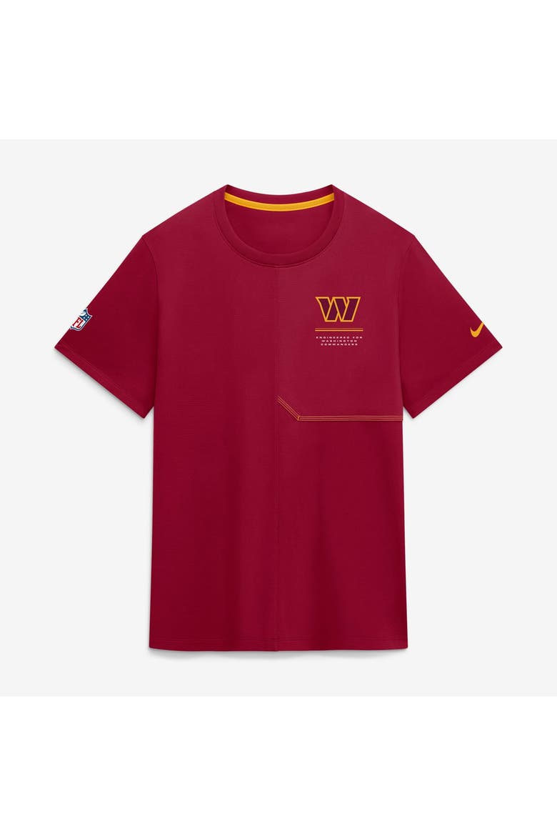 Men's Nike  Burgundy Washington Commanders Sideline UV Dri-FIT Coaches Shirt, Main, color, Burgundy