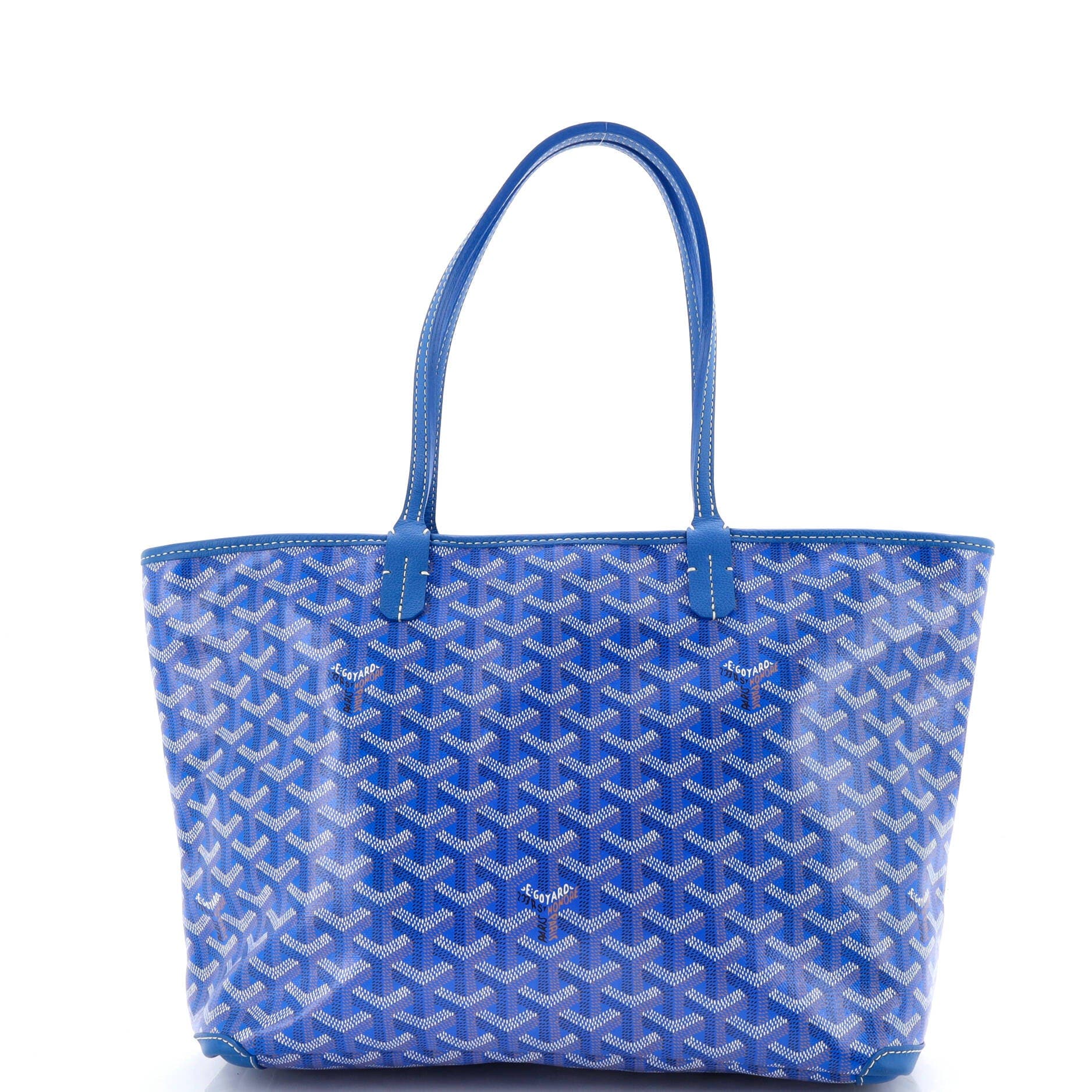 Pre-Owned Goyard Artois Tote Coated Canvas PM, Main, color, Blue