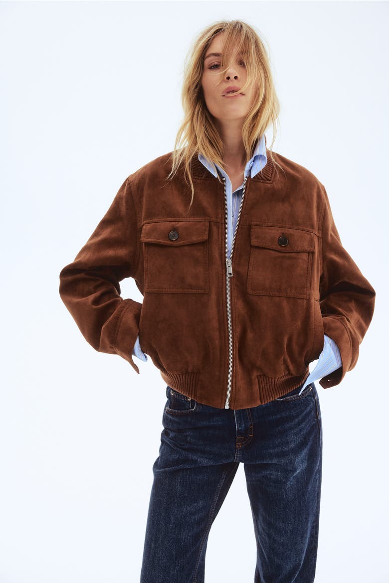 Napped Jacket, Main, color, Brown