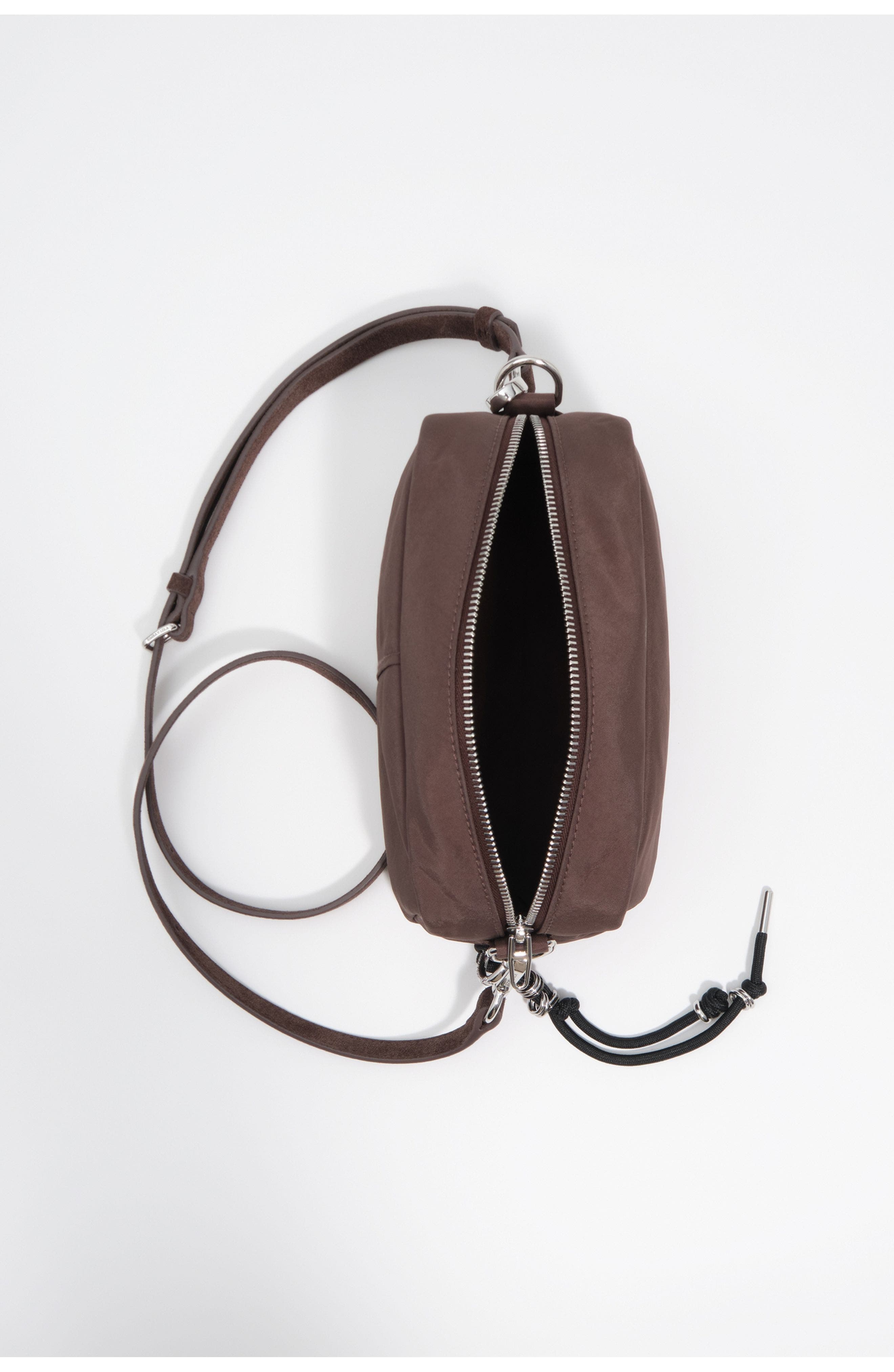 Medium Nylon Crossbody Bag, Alternate, color, MOKA