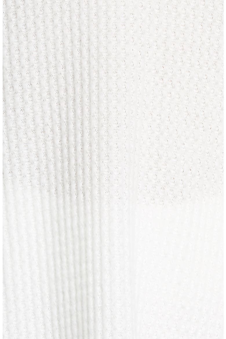 Oversize Waffle Henley Pajama Top, Alternate, color, IVORY