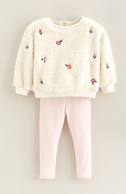 Embroidered Fleece Sweatshirt & Leggings Set (Baby)