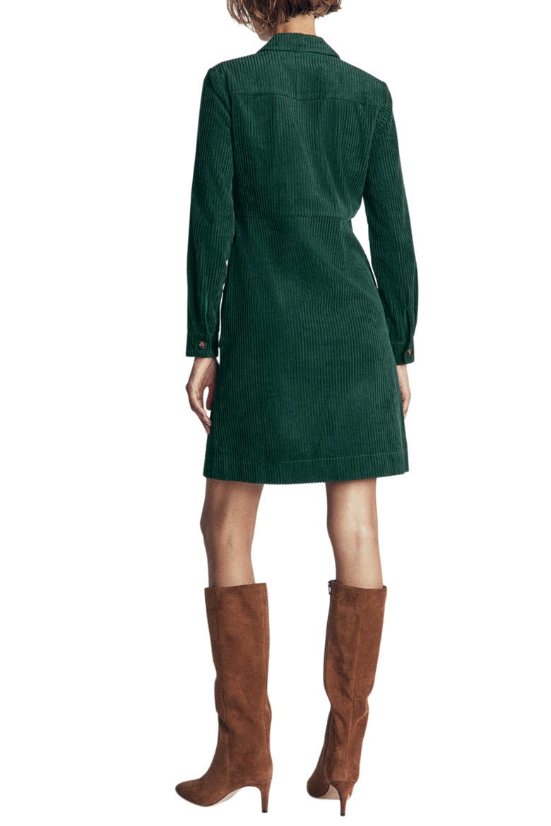 Bronte Corduroy Cotton Short Dress, Alternate, color, MIDNIGHT TEAL