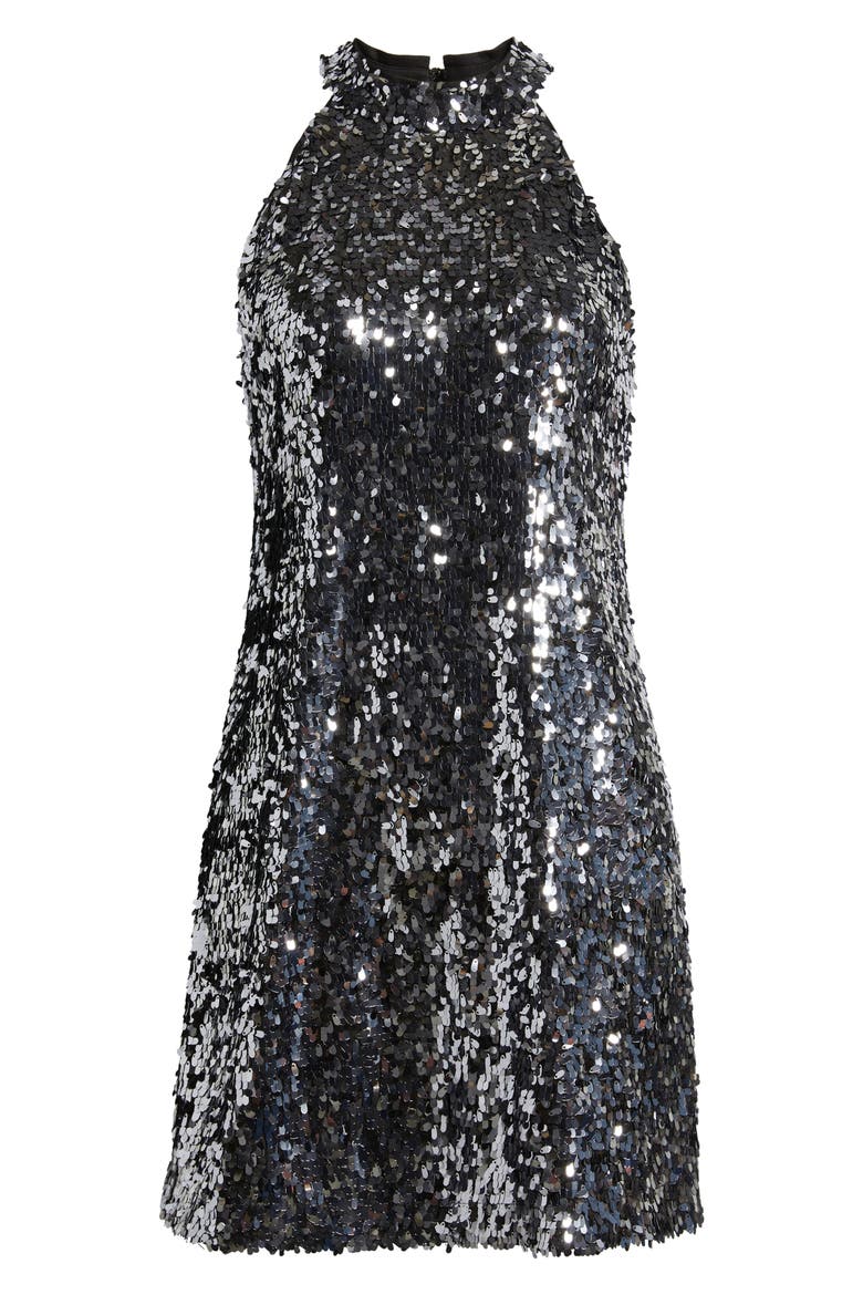 Sequin Shift Dress, Alternate, color, METAL COMBO