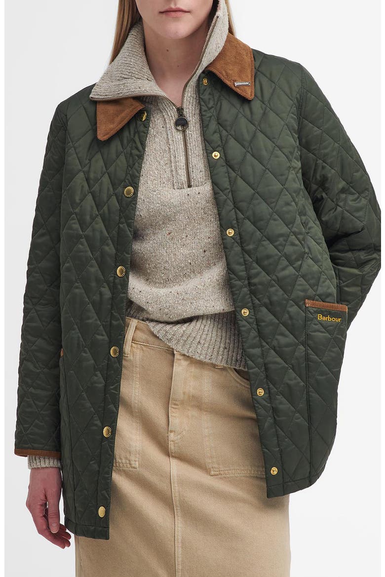 Anniversary Modern Liddesdale Quilted Jacket, Main, color, OLIVE/ CLASSIC