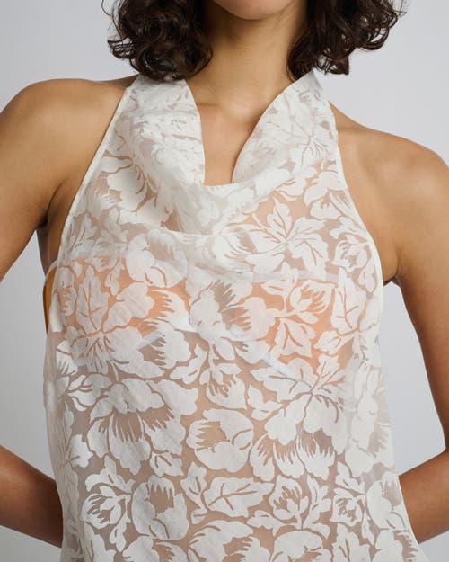 Onia Burnout Cowl Mini Dress In White