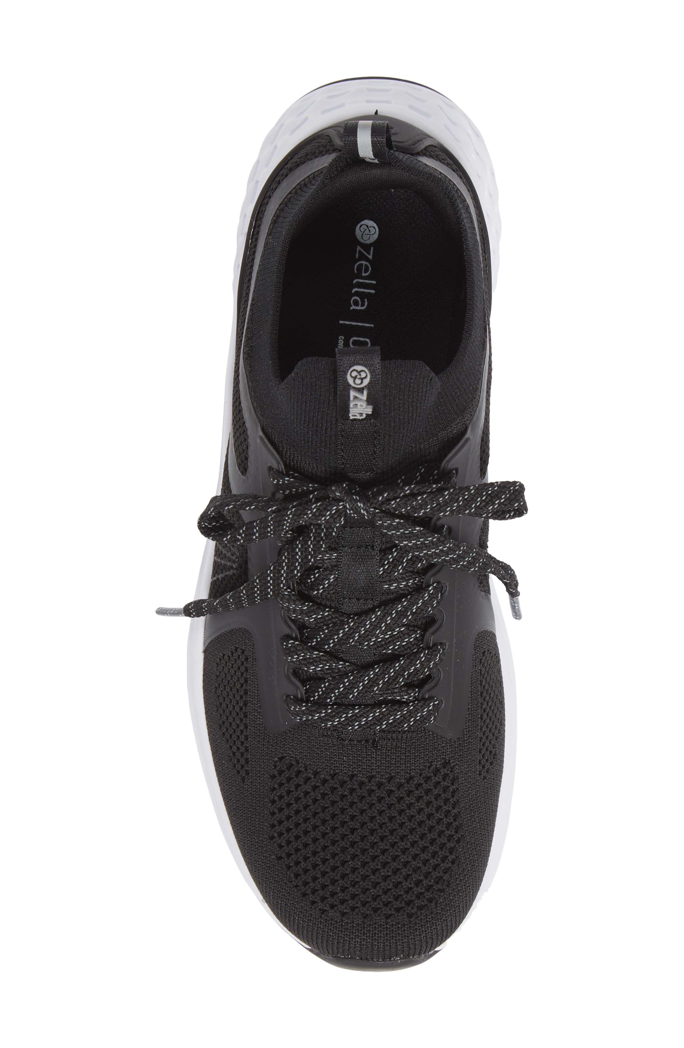 Zella Lifestyle Lace-Up Knit Sneaker, Alternate, color, 