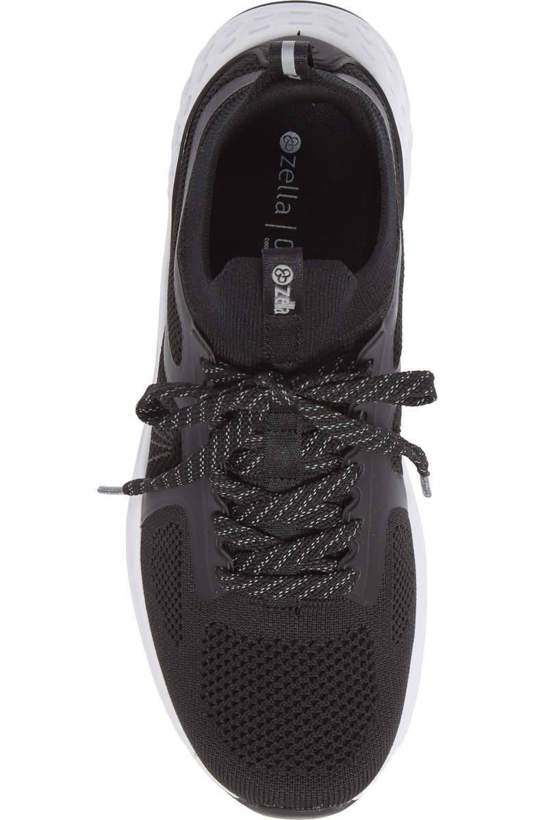 Zella Lifestyle Lace-Up Knit Sneaker, Alternate, color,