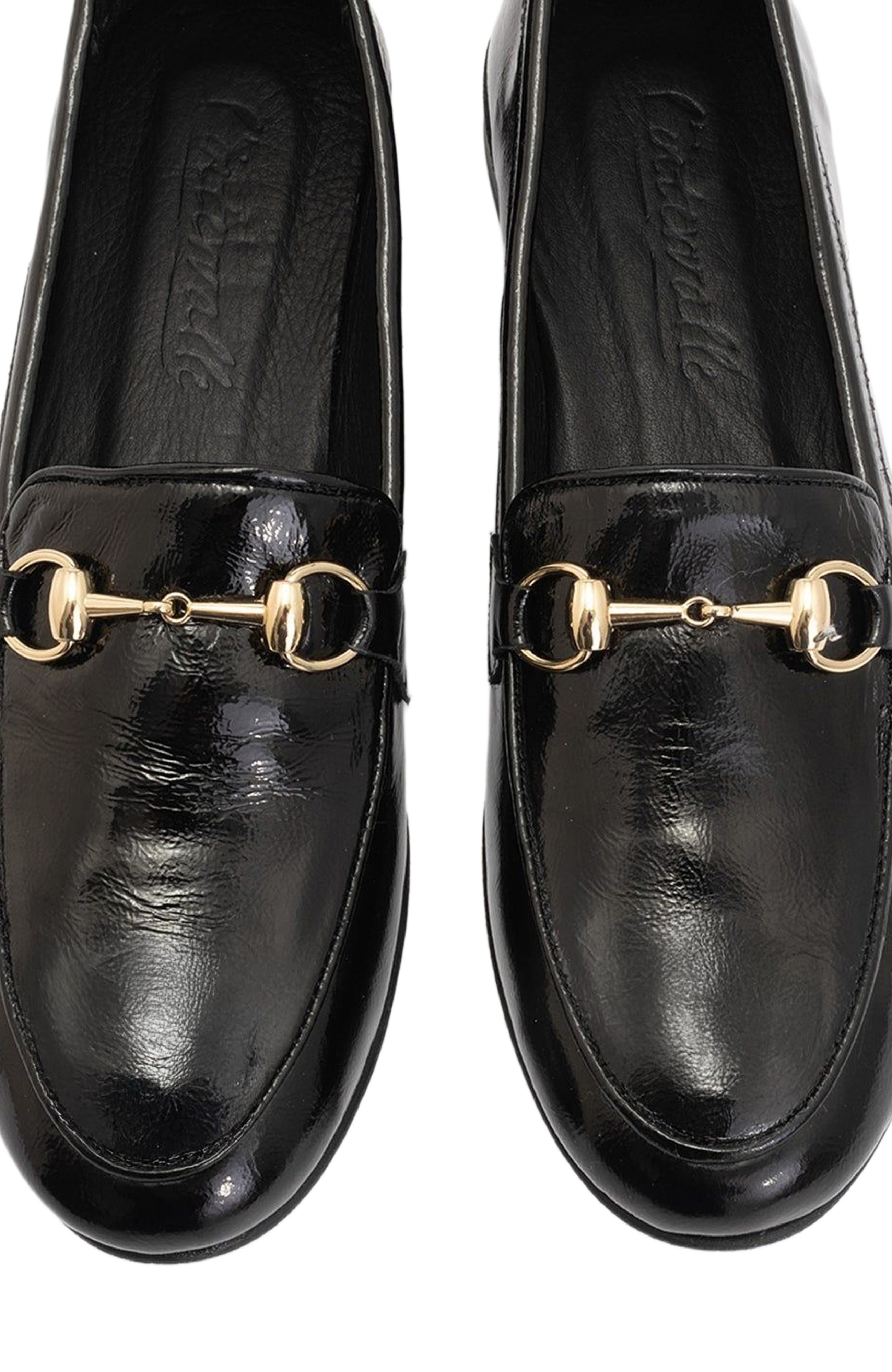 Forever & Always Shoes Rory Leather Bit Loafer, Alternate, color, Black Patent Leather