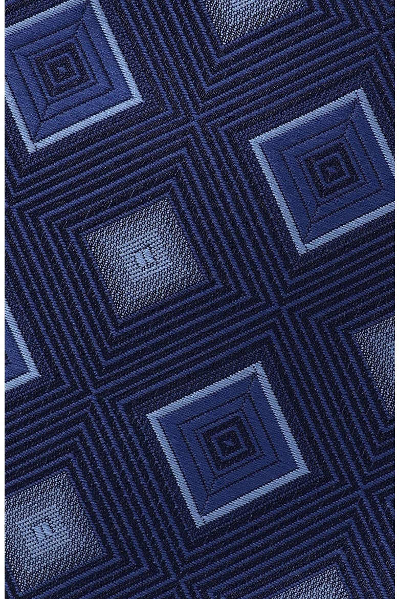 Abstract Diamond Tie, Alternate, color, NAVY/ BLUE