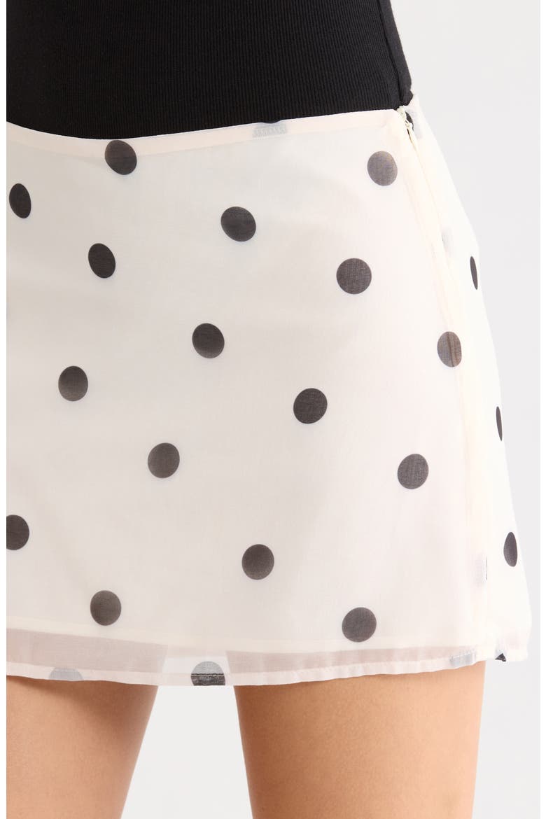 Adelaida Polka Dot Miniskirt, Alternate, color, CREAM POLKA