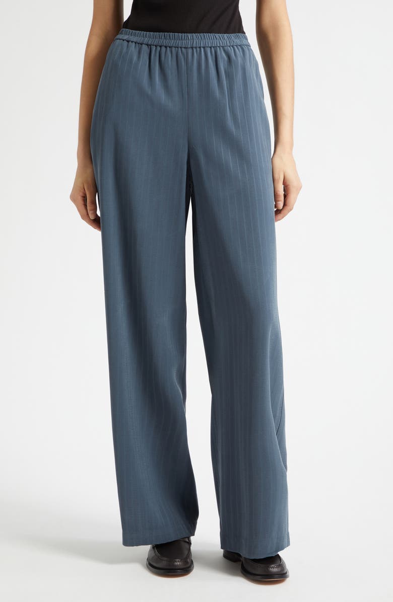 Emporio Armani Pinstripe Pants, Main, color, Blue