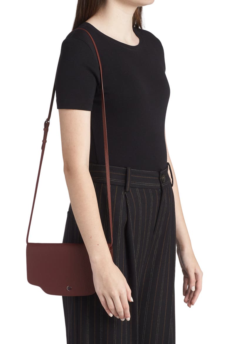 Sesia Leather Crossbody Wallet, Alternate, color, BURGUNDY