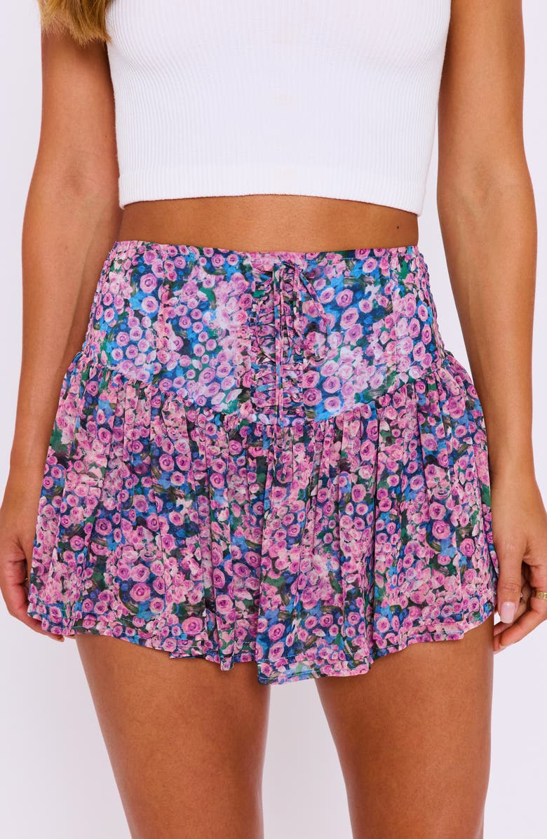 VICI Collection Juliette Floral Print Miniskirt, Alternate, color, 