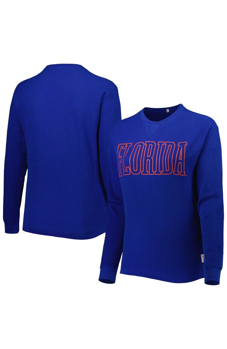 PRESSBOX Women's Pressbox Royal Florida Gators Surf Plus Size Southlawn Waffle-Knit Thermal Tri-Blend Long Sleeve T-Shirt, Main, color, Royal