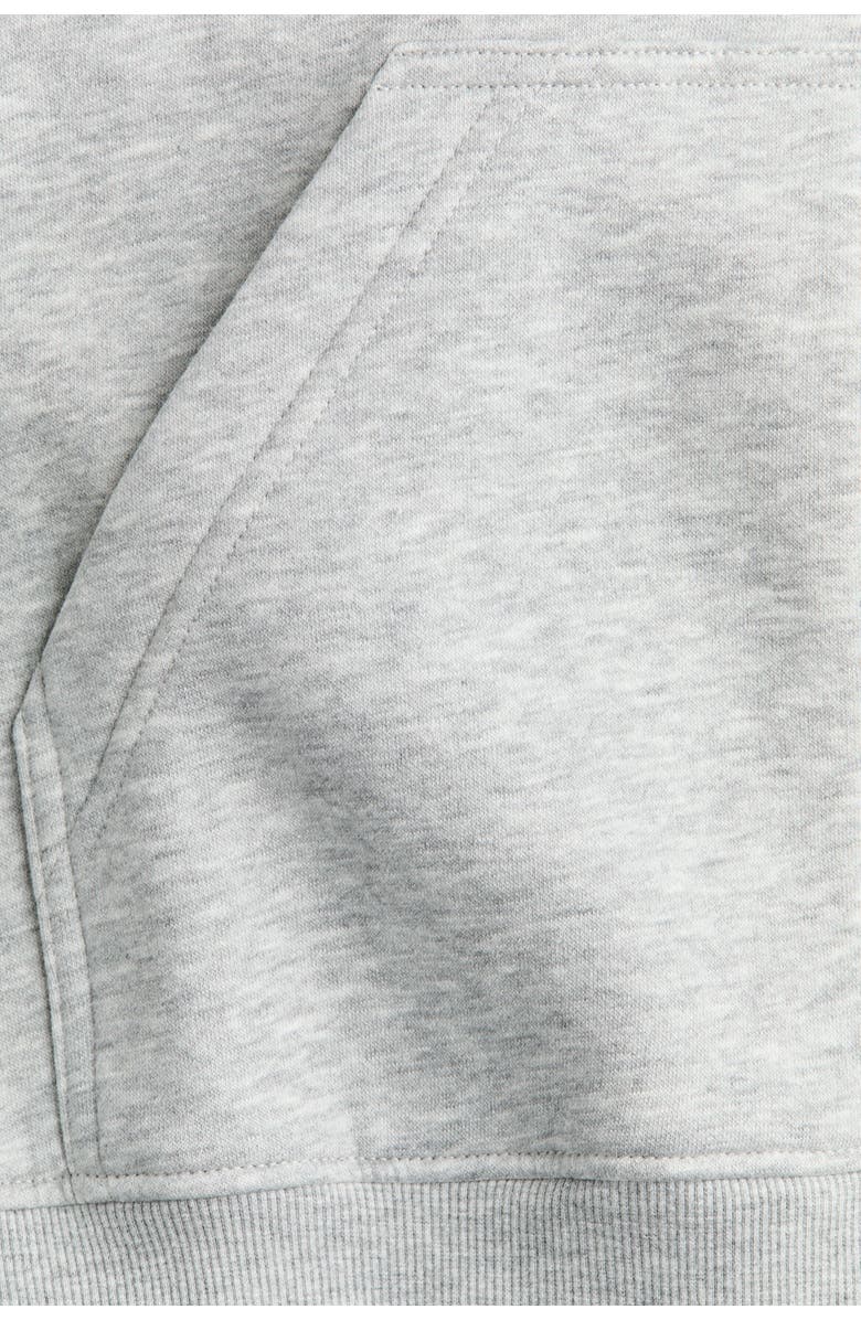 H&M Zip-through Hoodie, Alternate, color, Light Gray Melange