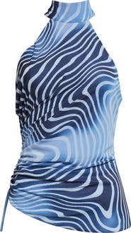 Ramy Brook Kemeisha Swirl Print Sleeveless Top