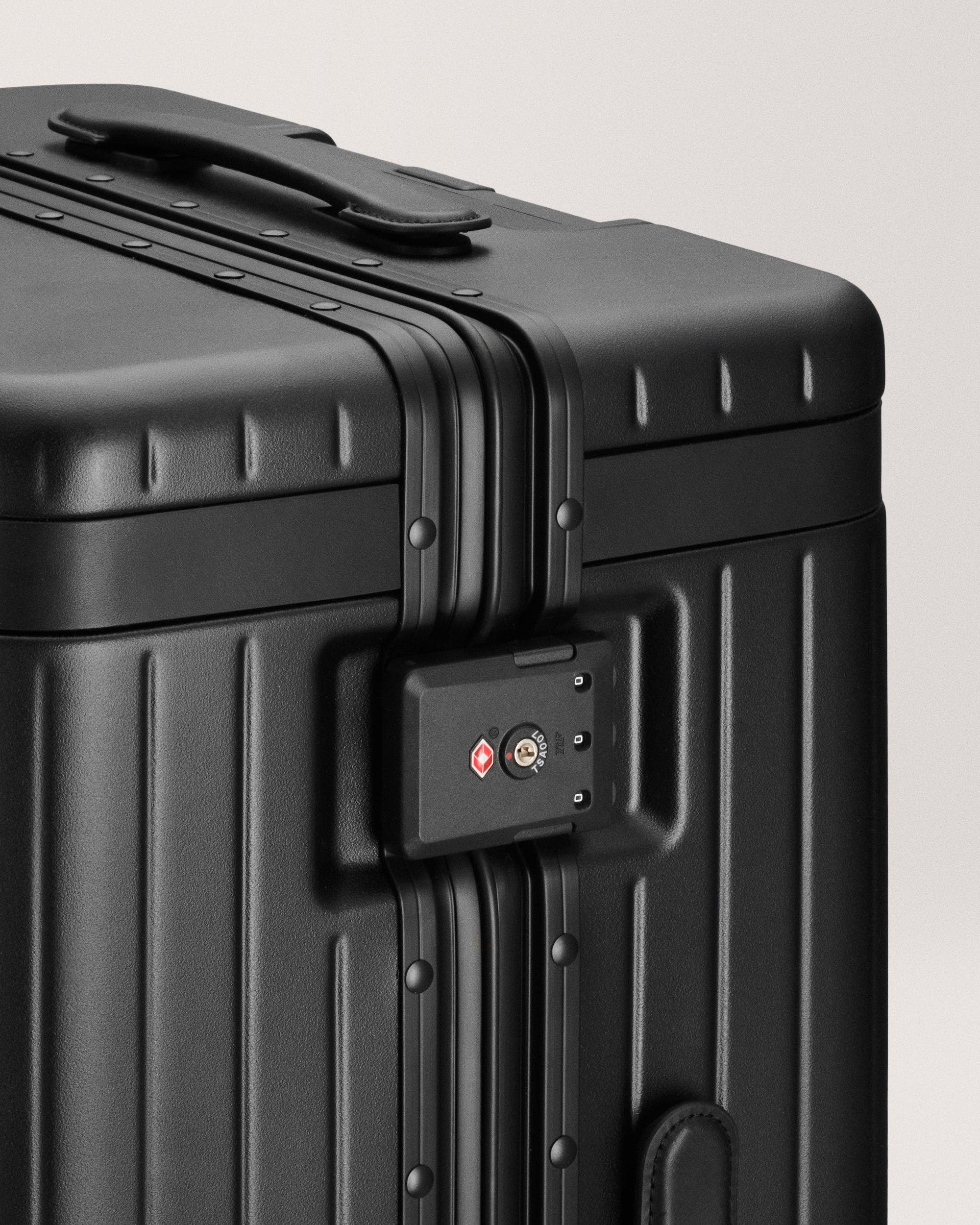 Carl Friedrik The Check-in Suitcase, Alternate, color, Black / Black