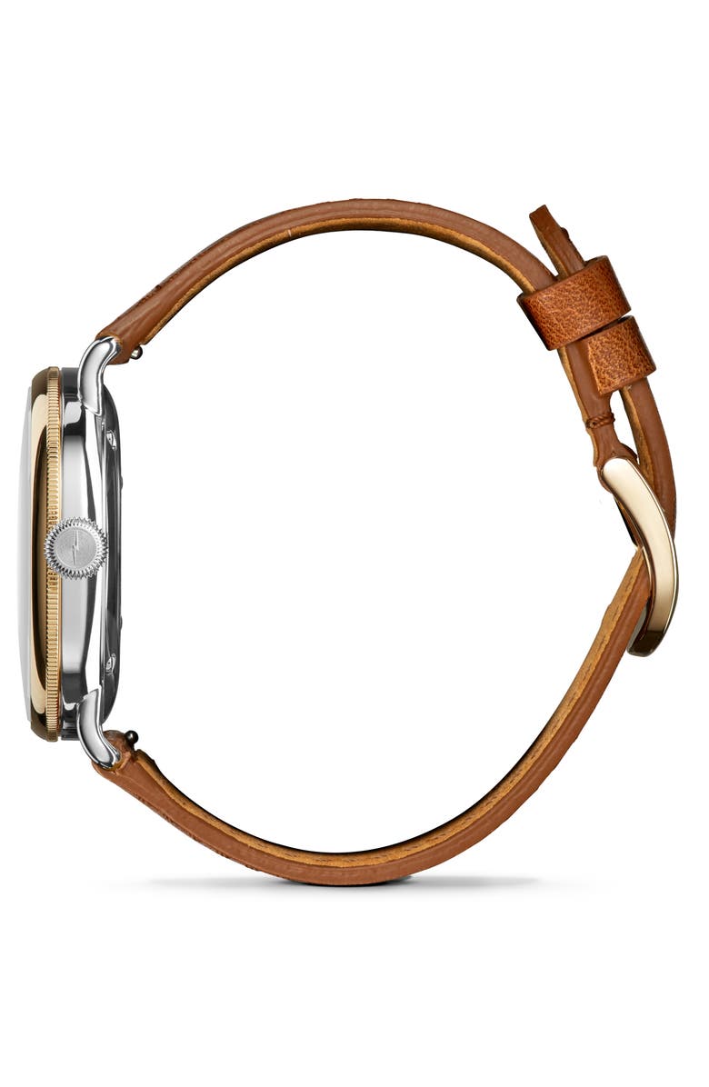 Shinola Canfield Leather Strap Watch, 38mm, Alternate, color, 