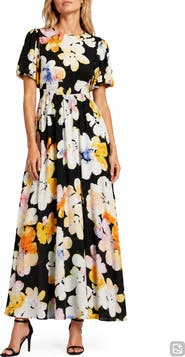 BY DESIGN Ophelia Puff Sleeve Maxi Dress